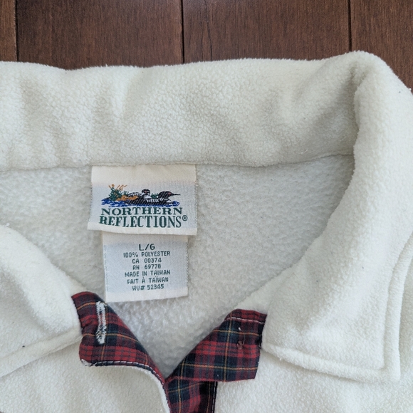 NATURE PRINT PATCHWORK VINTAGE FLEECE SWEATSHIRT - Picture 2 of 3